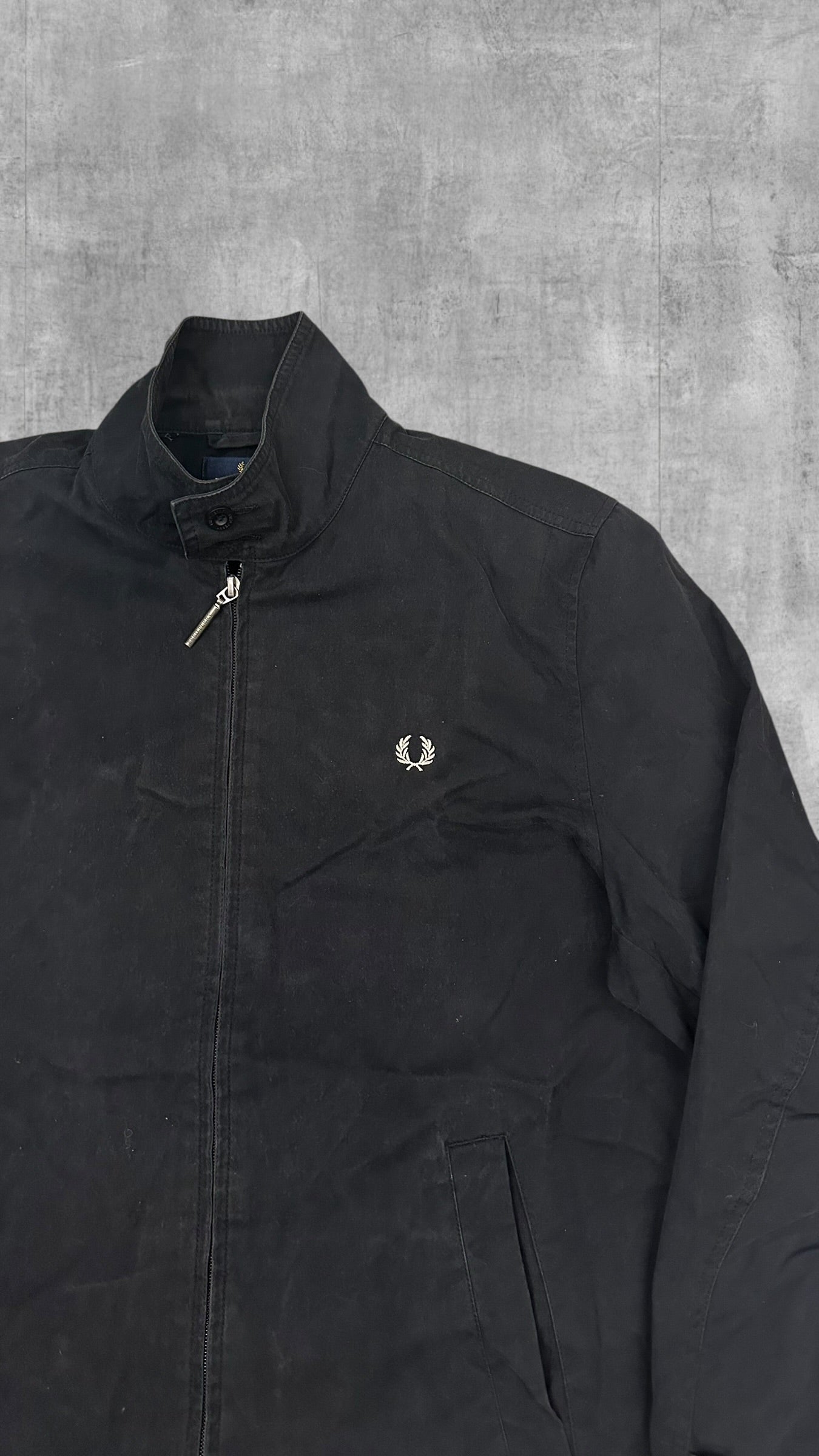 Fred Perry Herrenmantel Jacke Schwarz S