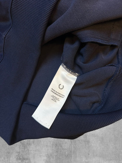 Fred Perry Trainingsjacke Taped Navy Blau Weiß L