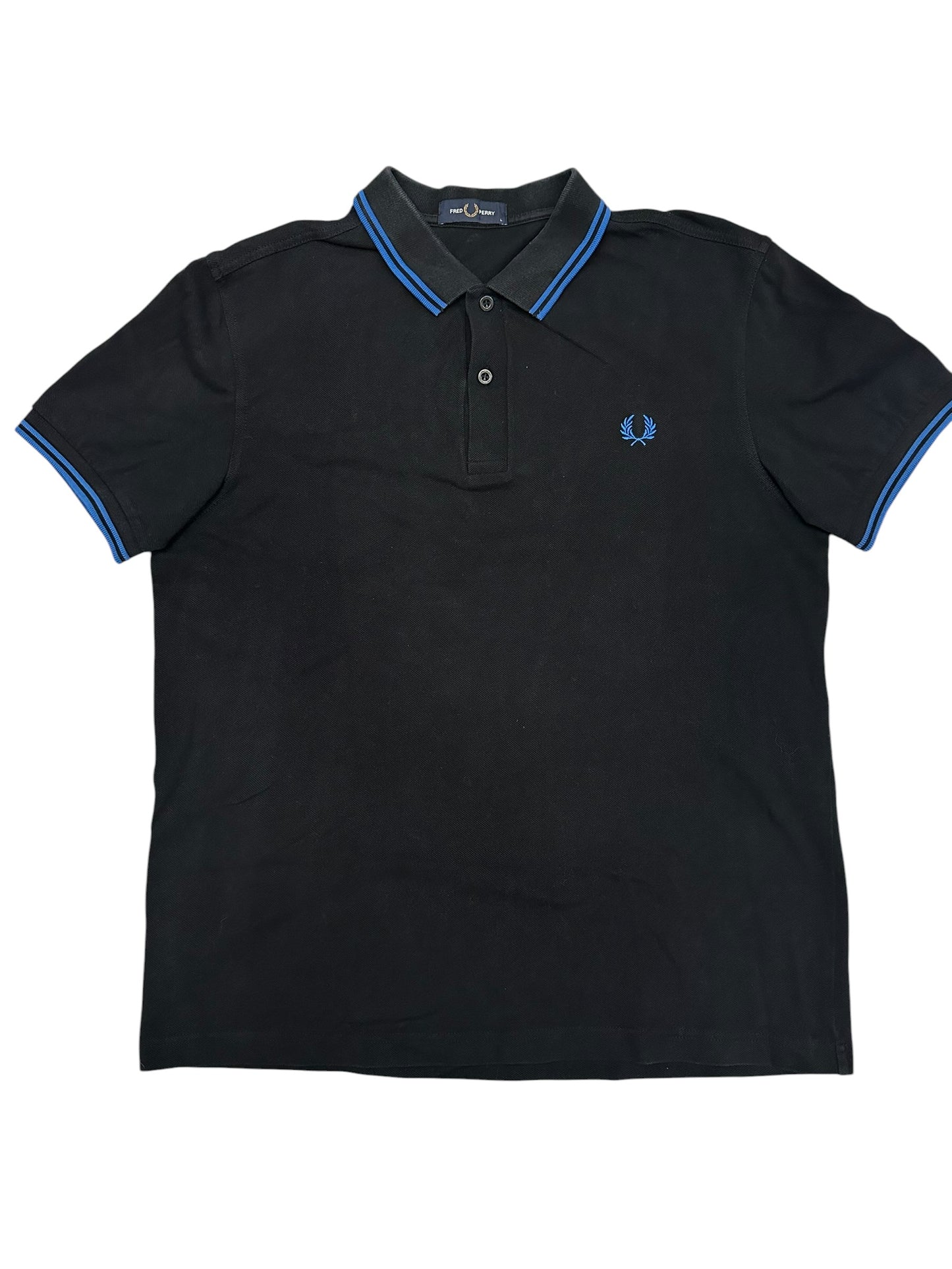 Fred Perry Polo Shirt Schwarz Blau L