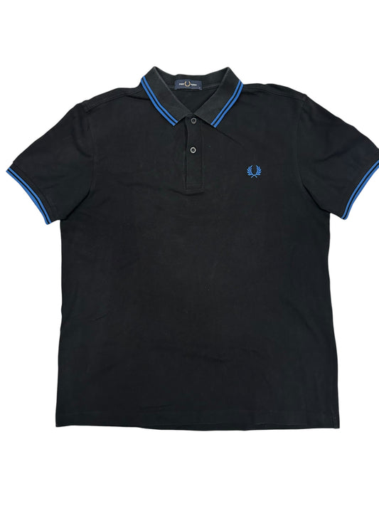 Fred Perry Polo Shirt Schwarz Blau L