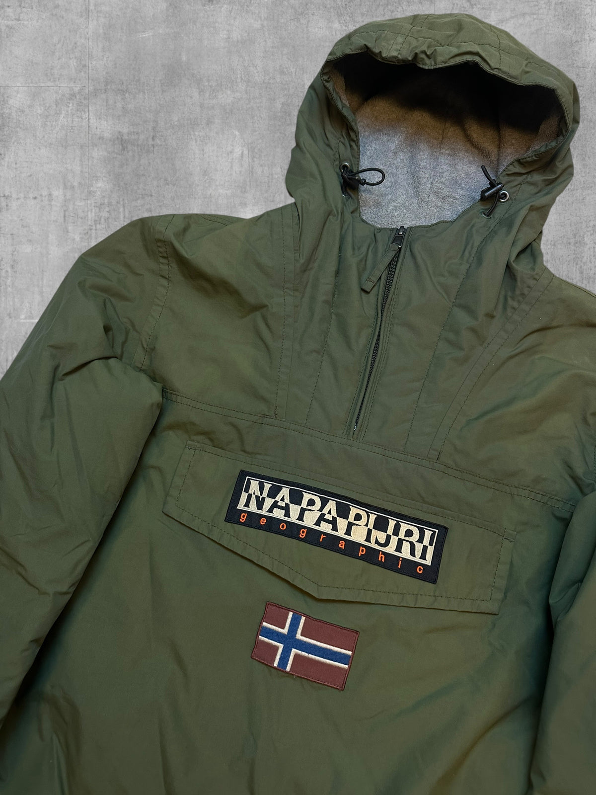 Napapijri Windbreaker Gefüttert Regenjacke Khaki Grün L