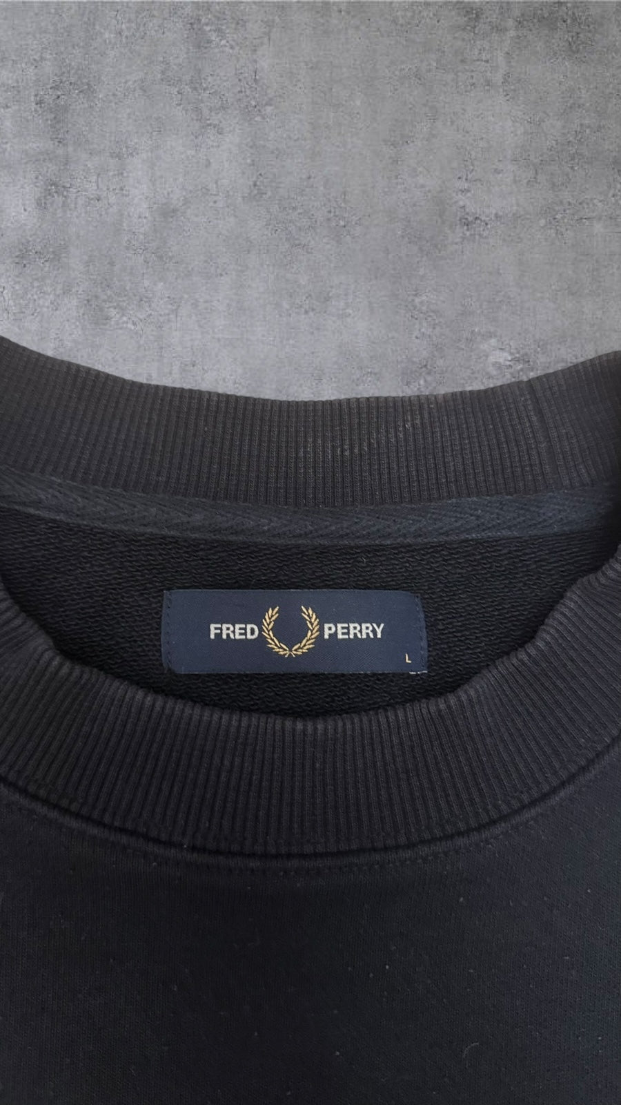 Fred Perry Sweatshirt Schwarz L