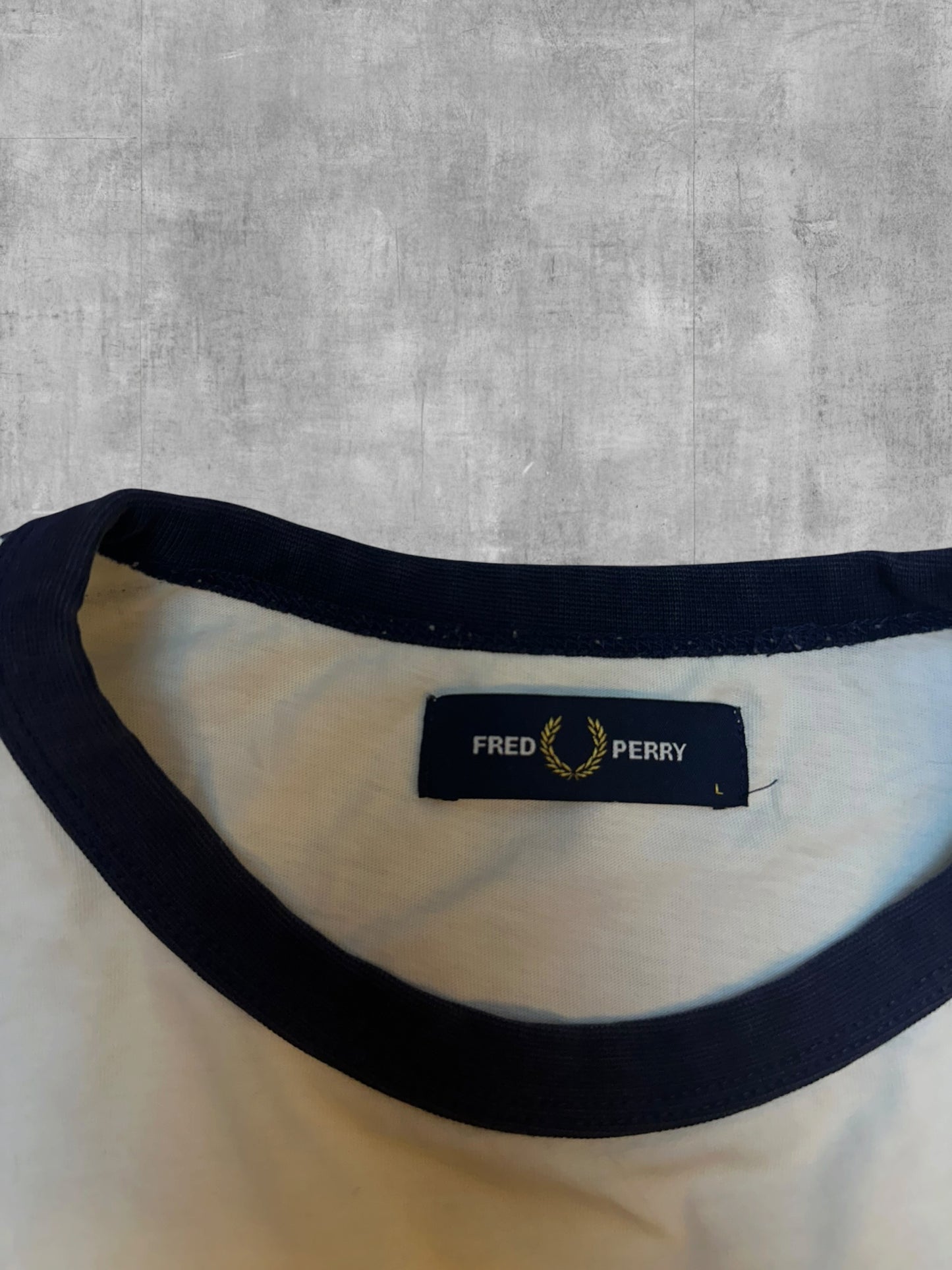 Fred Perry T-shirt Taped Weiß Schwarz L