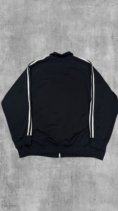 Fred Perry Vintage Trainingsjacke Taped mit Kragen Schwarz weiß XXL