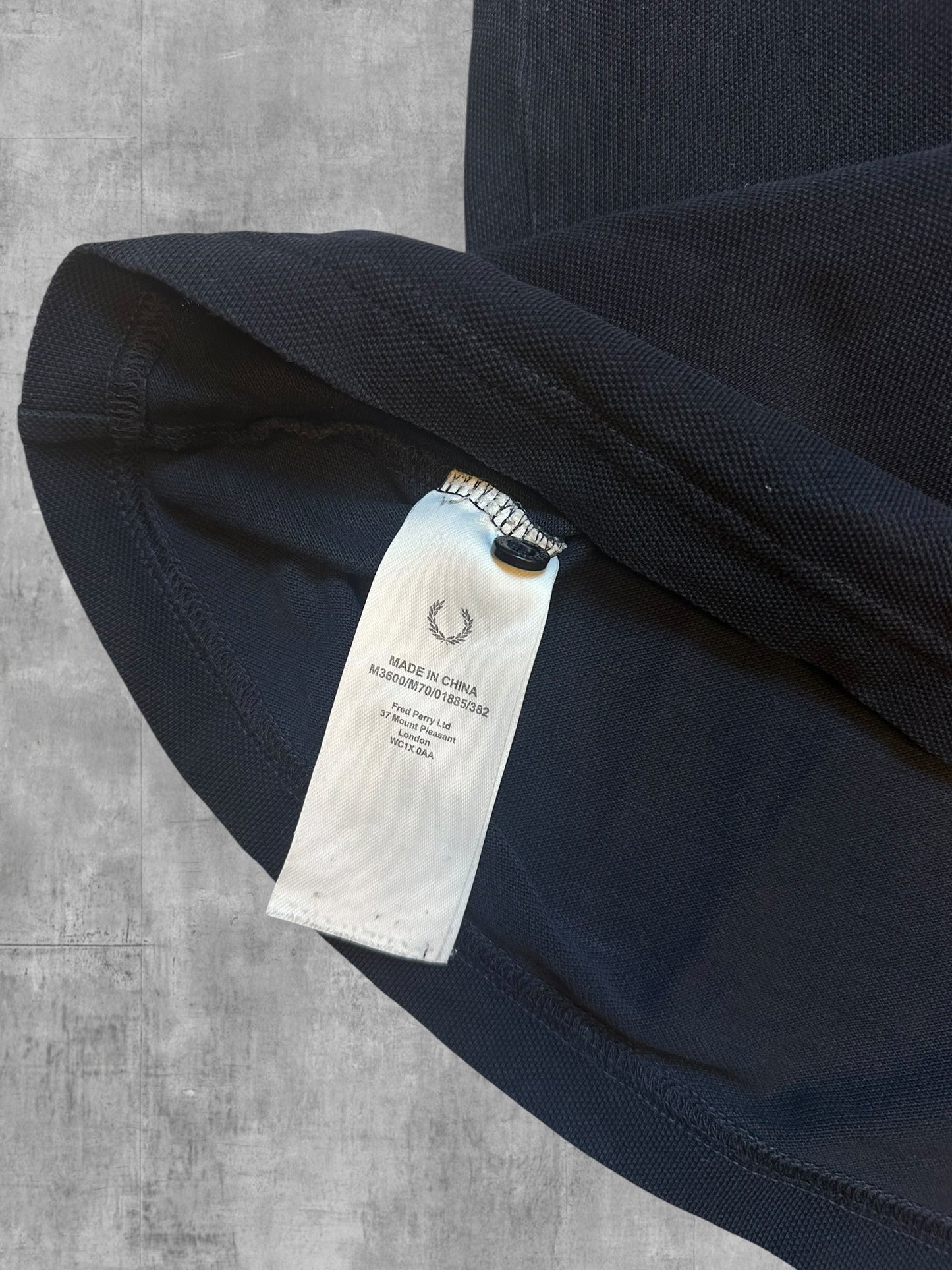 Fred Perry Polo Shirt Schwarz Türkis Weiß M