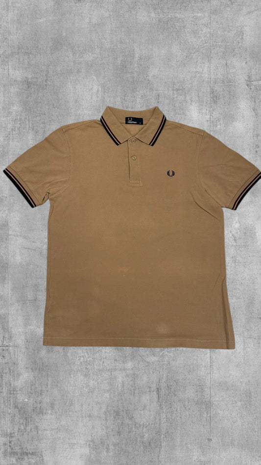 Fred Perry Polo Shirt Braun Schwarz M