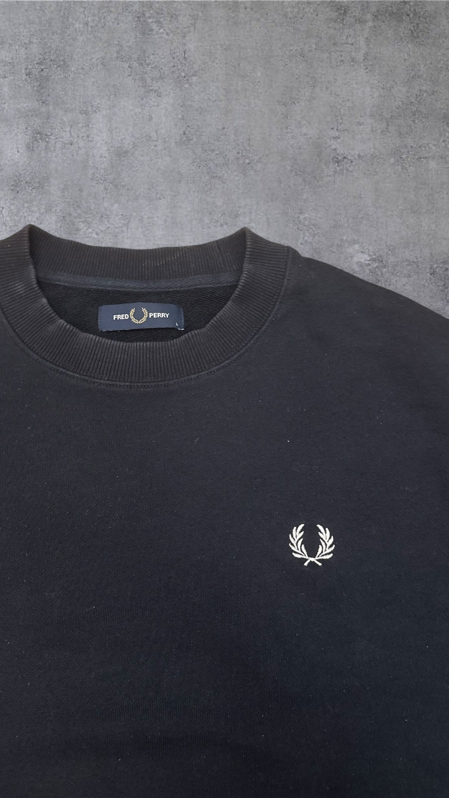 Fred Perry Sweatshirt Schwarz L