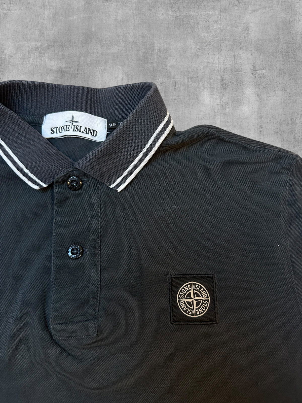 Stone Island Polo Shirt Dunkelgrau S Slim Fit