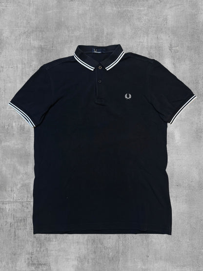 Fred Perry Polo Shirt Schwarz Weiß M