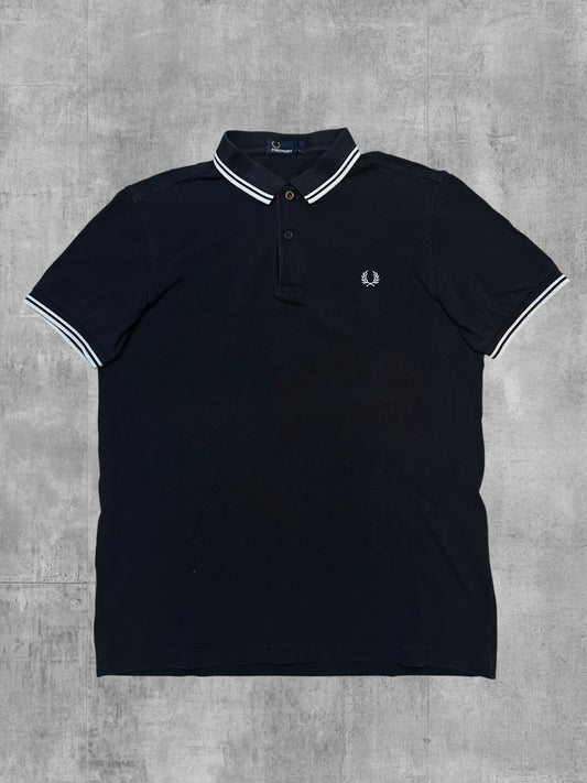 Fred Perry Polo Shirt Black White M