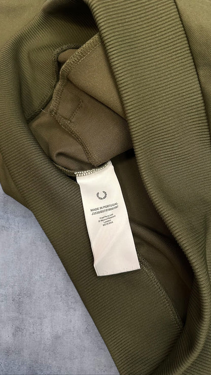 Fred Perry Trainingsjacke Taped Zip Jacke Khaki Schwarz S
