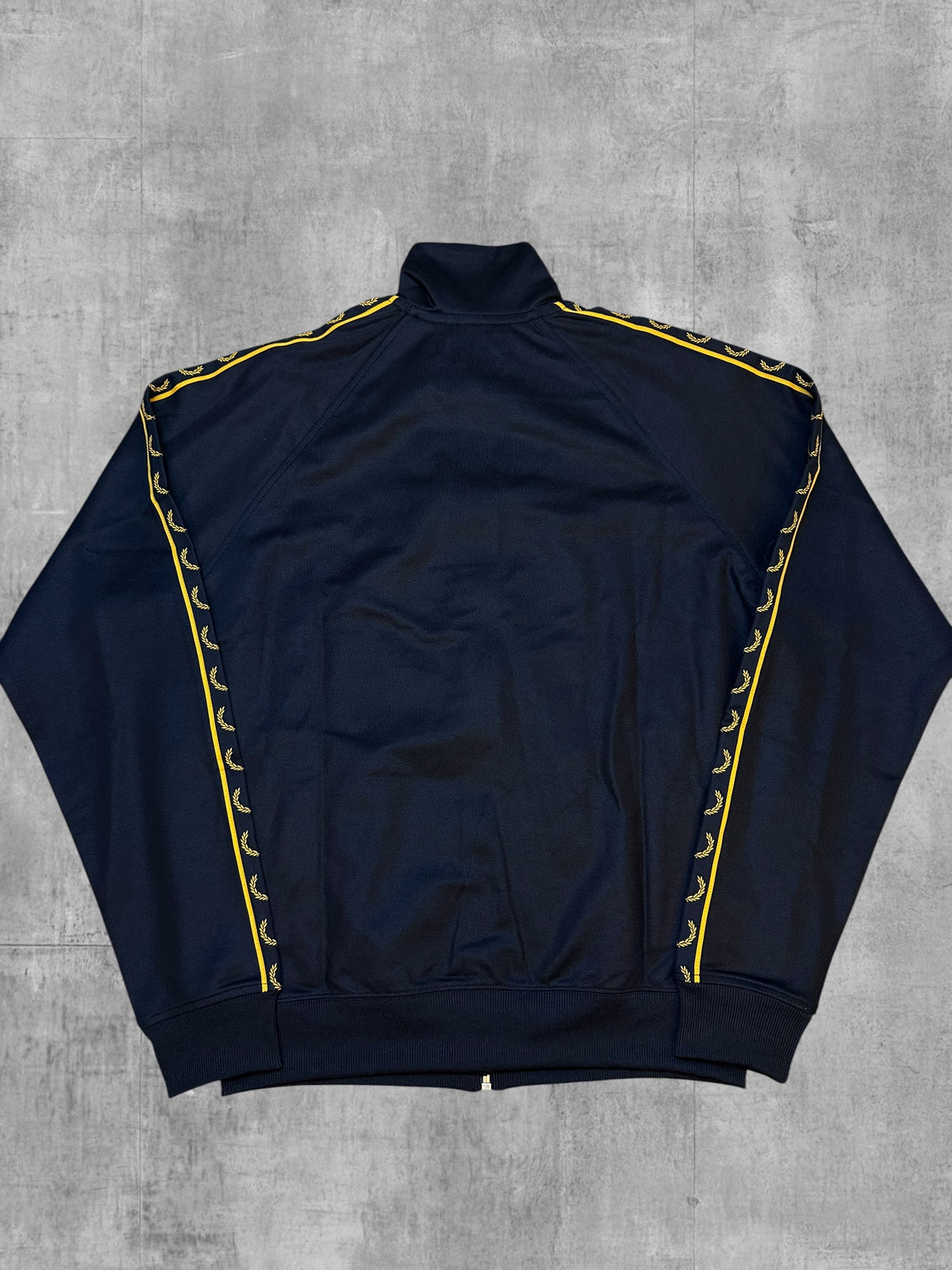 Fred Perry Trainingsjacke Taped Schwarz Gold M Neu