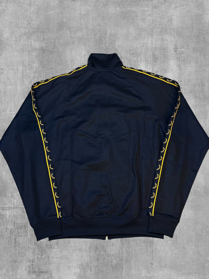 Fred Perry Trainingsjacke Taped Schwarz Gold M Neu