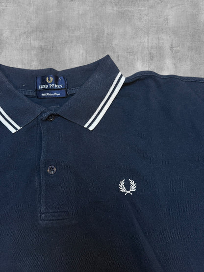 Fred Perry vintage Polo Shirt Schwarz Weiß L