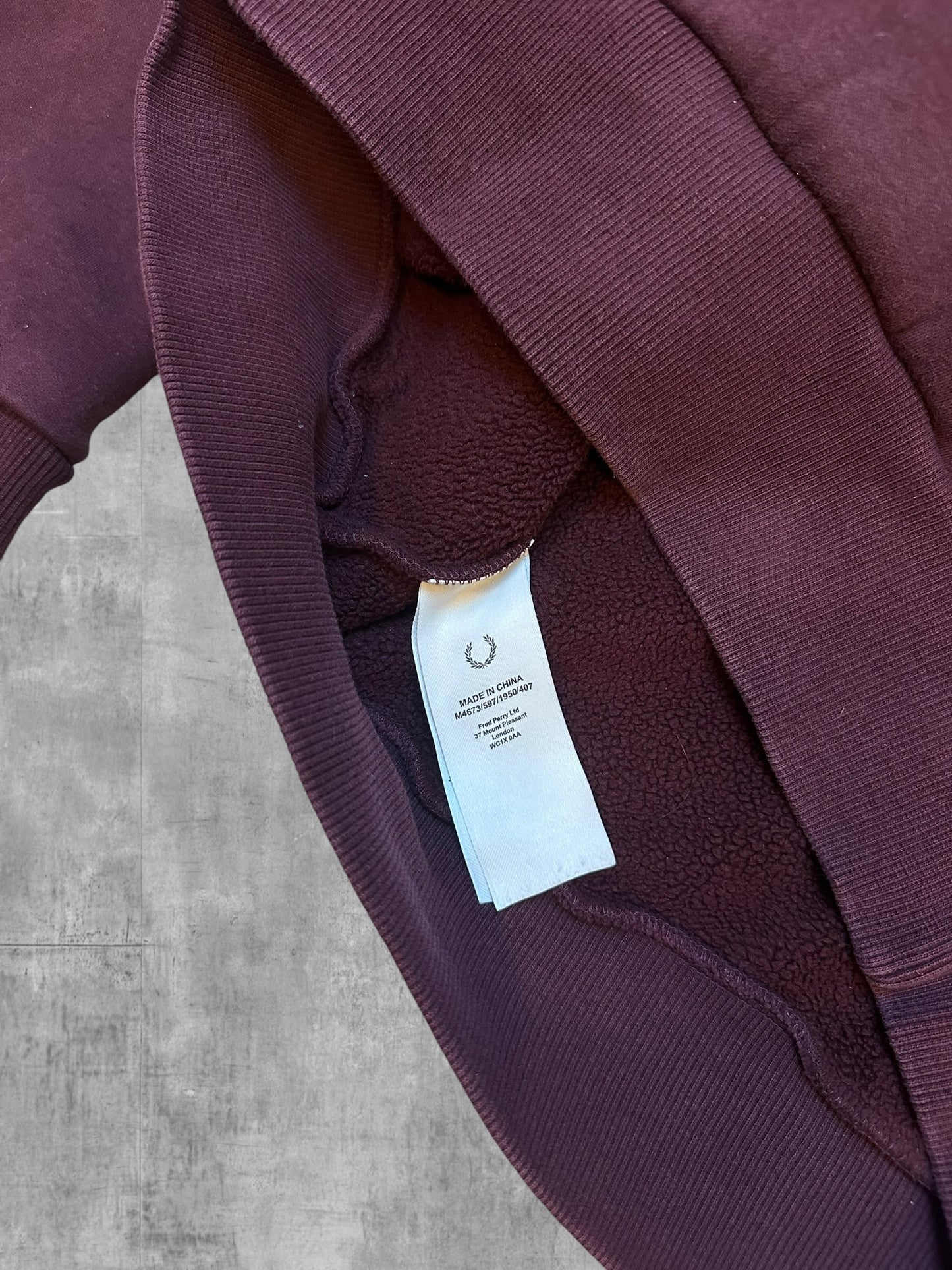 Fred Perry Half / Quarter zip Pullover Weinrot L