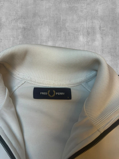 Fred Perry Trainingsjacke Taped Weiß Schwarz S