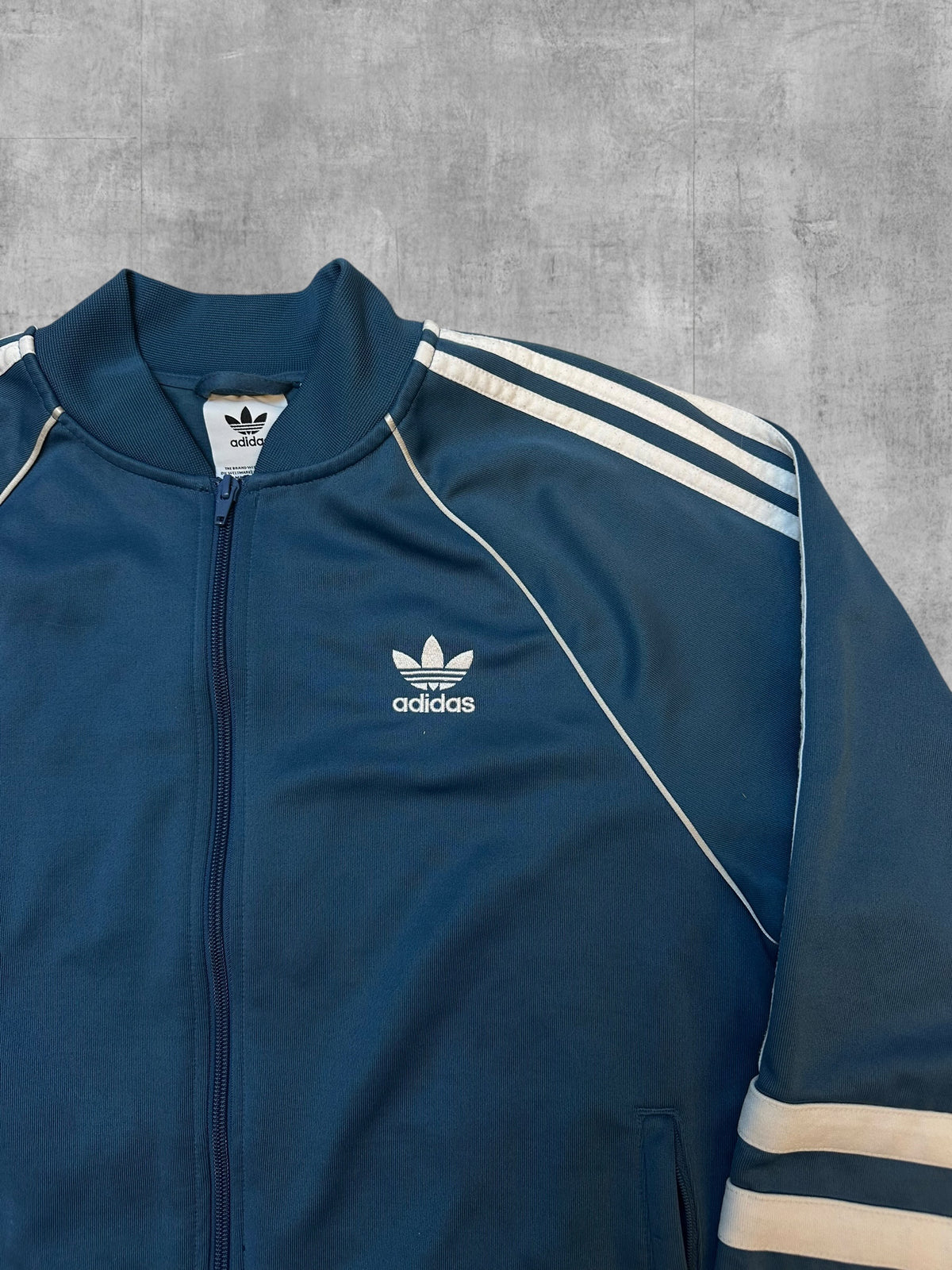 Adidas Firebird Track Jacket Turquoise White M