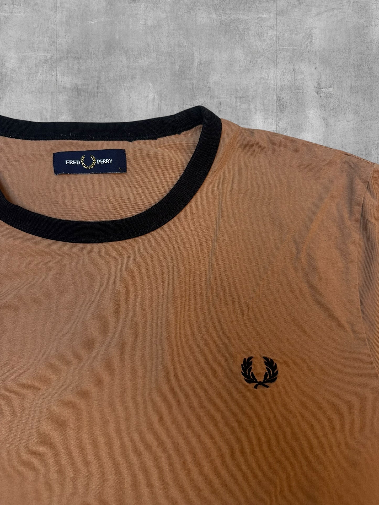 Fred Perry T-shirt Braun Schwarz L