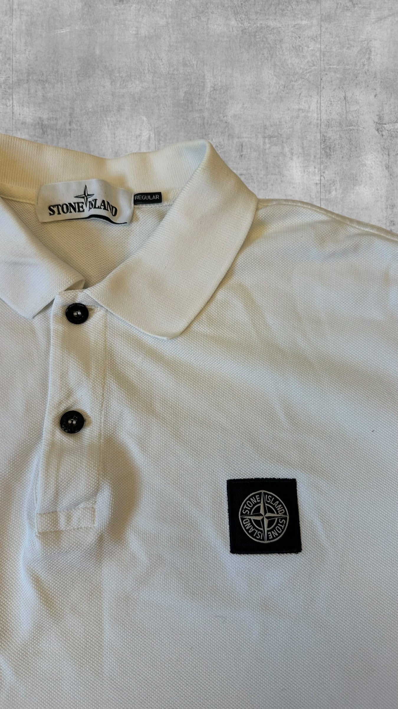 Stone Island Polo Shirt Weiß L