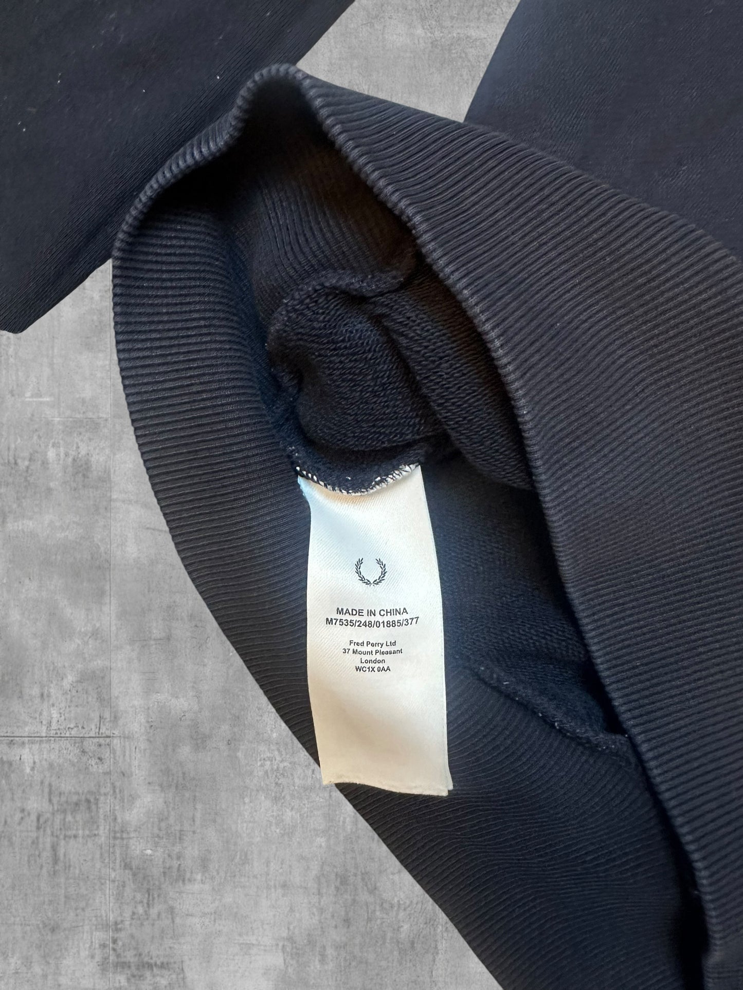 Fred Perry Sweatshirt Schwarz Weiß XS