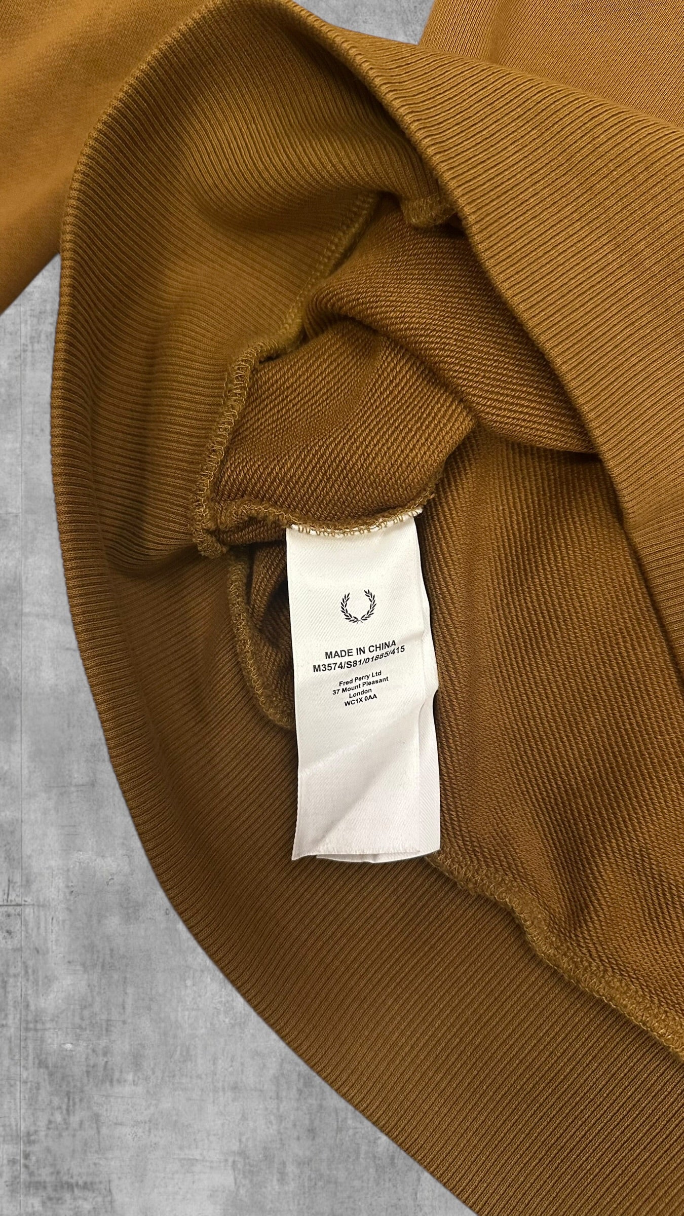 Fred Perry Half zip Pullover Sweater Ocker M