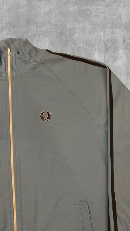 Fred Perry Vintage Trainingsjacke Taped Hellblau XL