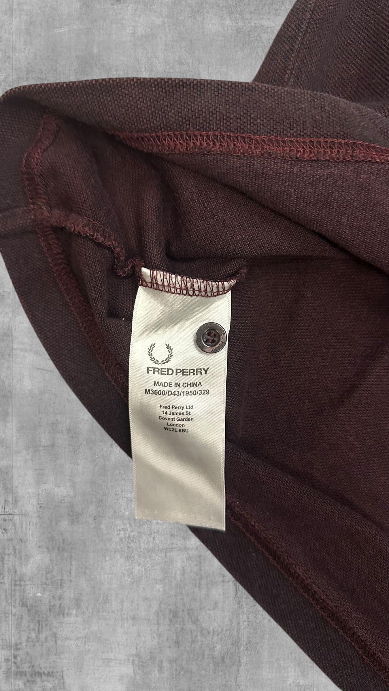 Fred Perry Polo Shirt Schwarzrot M