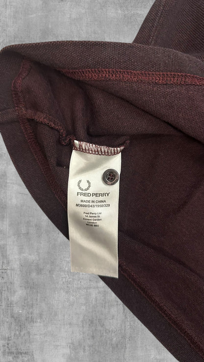 Fred Perry Polo Shirt Schwarzrot M