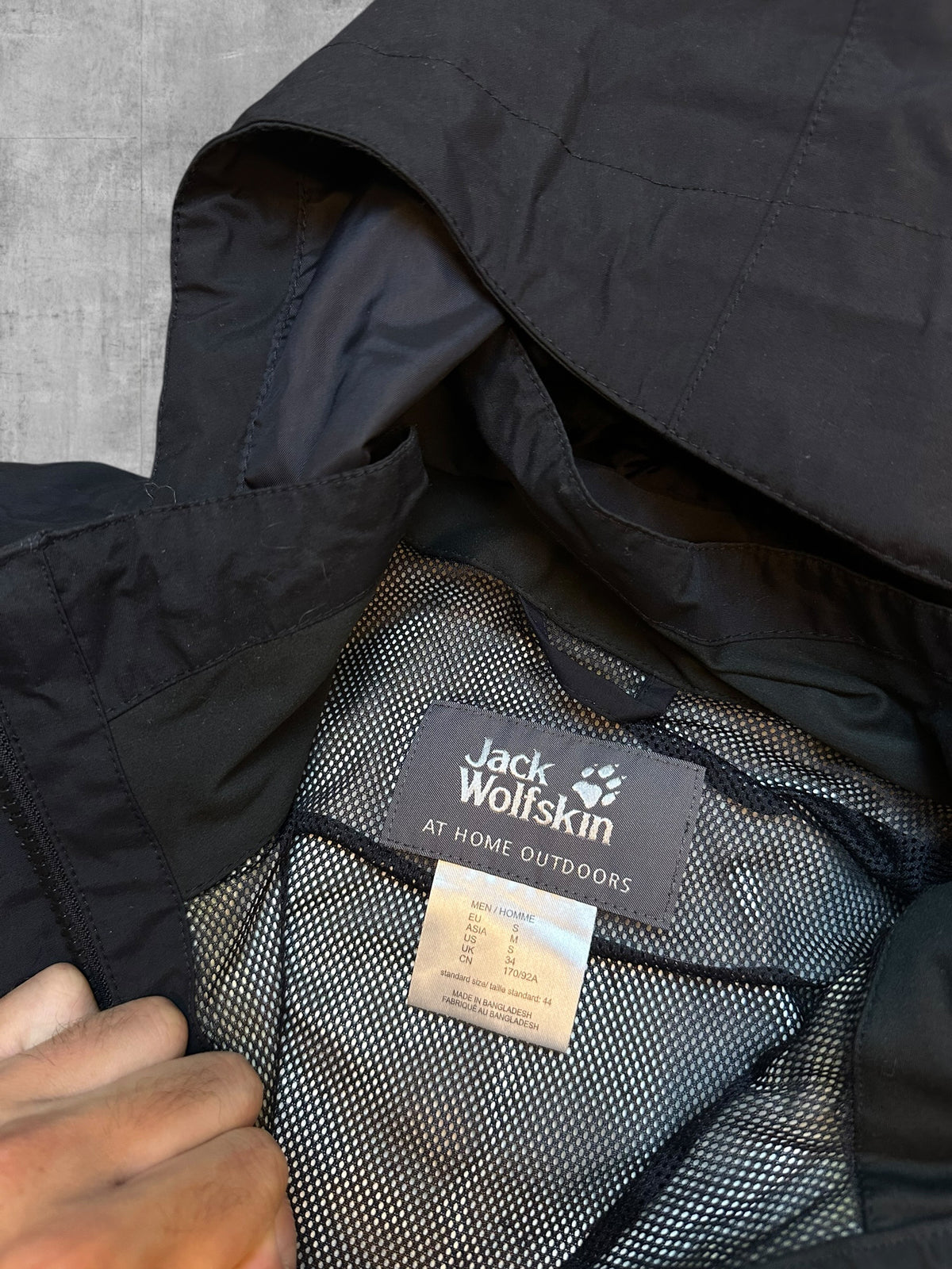 Jack Wolfskin Regenjacke Funktionsjacke Schwarz S