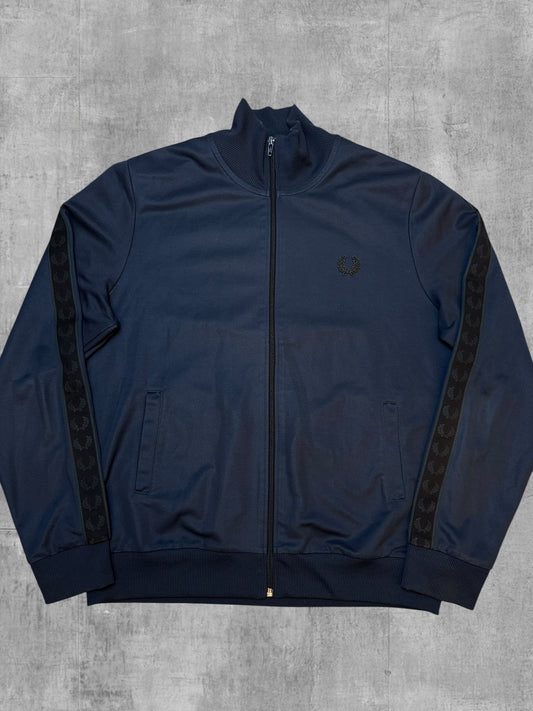 Fred Perry Trainingsjacke Taped Navy Blau Schwarz XL