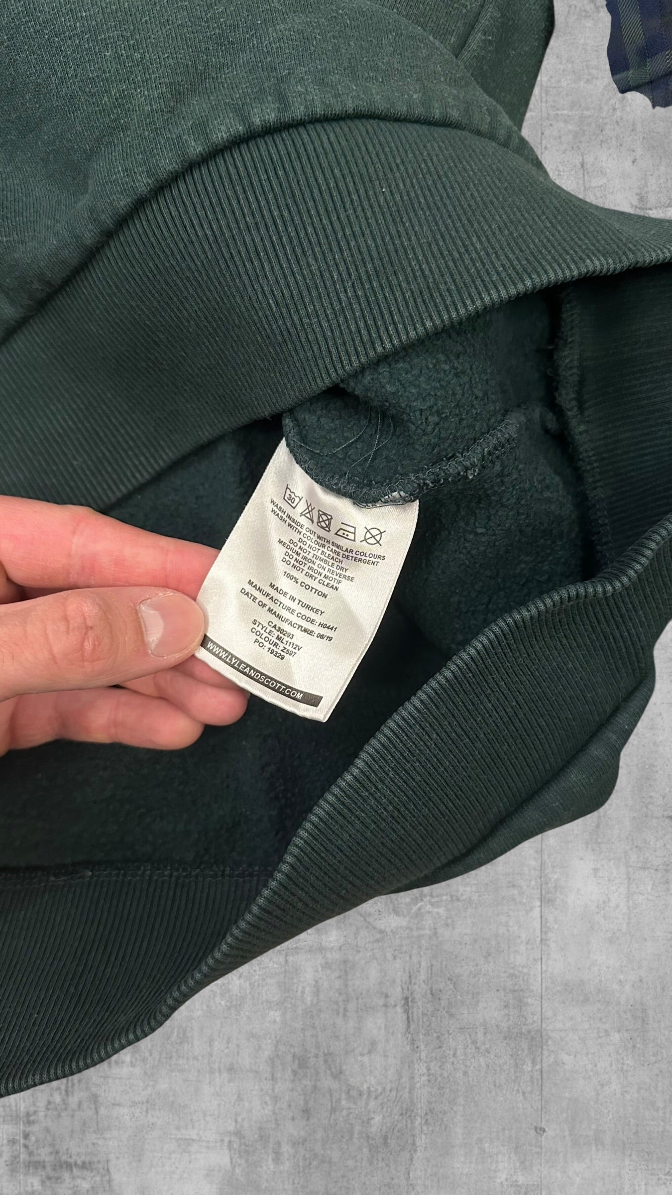 Lyle & Scott Sweatshirt Taped Dunkelgrün L