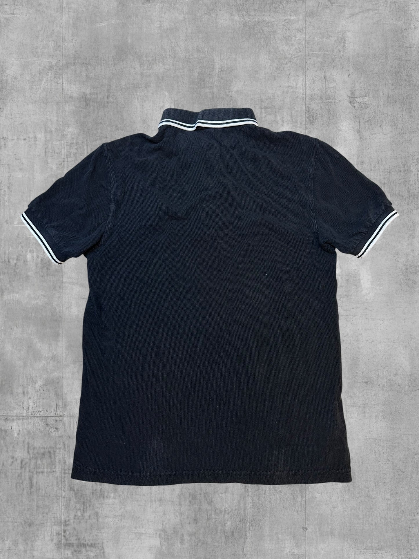 Fred Perry Polo Shirt Schwarz Weiß XS