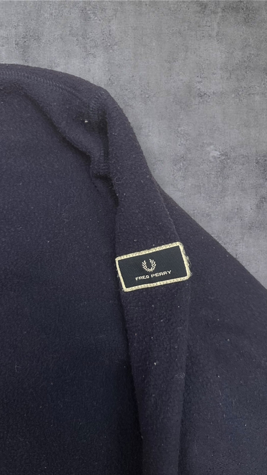 Fred Perry Fleece Half Zip Sweatshirt M Navy Blau