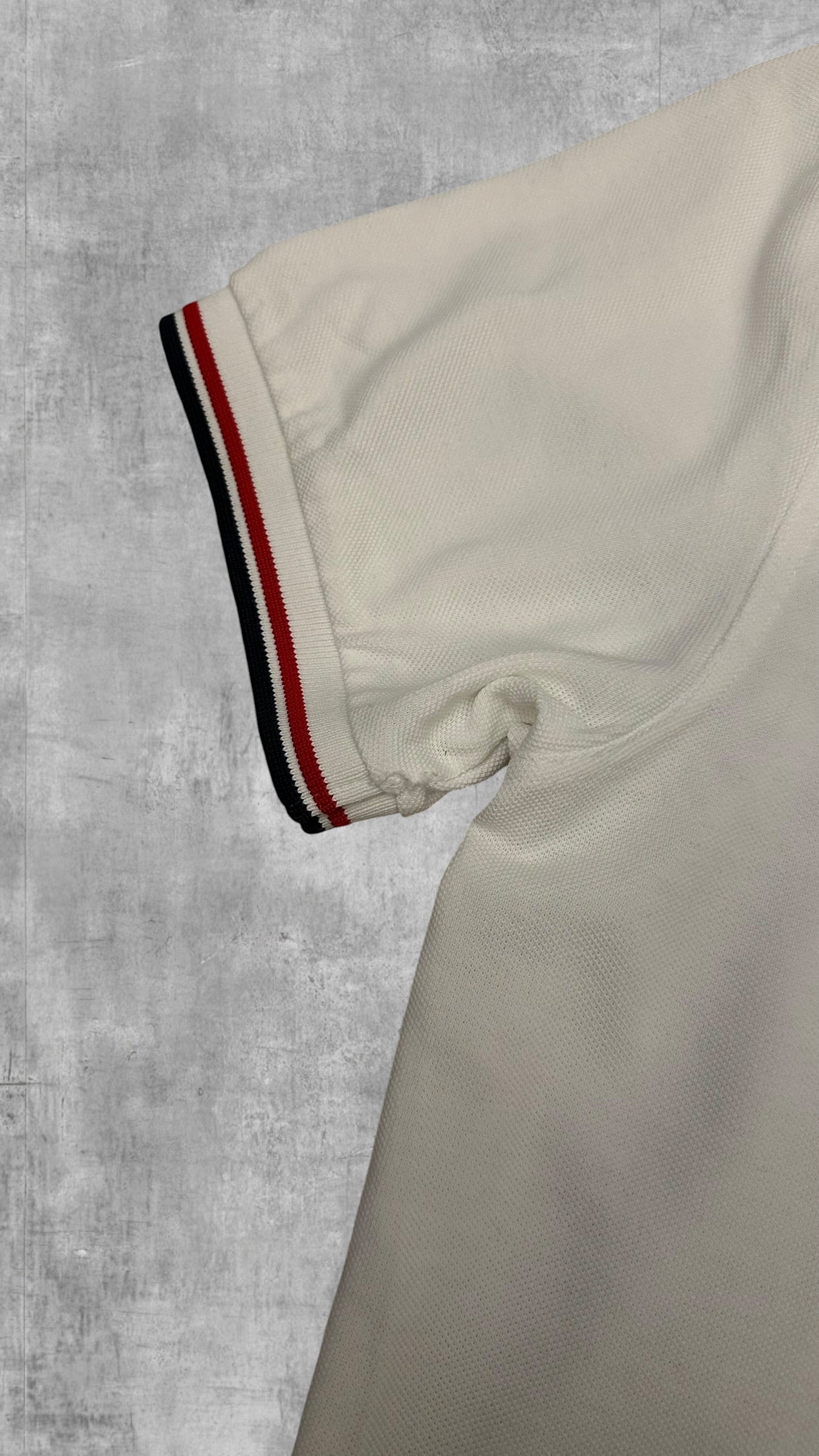 Fred Perry Polo Shirt Weiß Schwarz Rot S