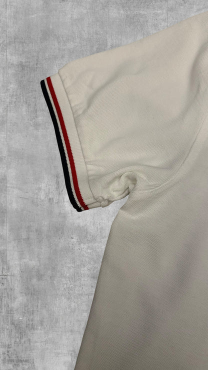 Fred Perry Polo Shirt Weiß Schwarz Rot S