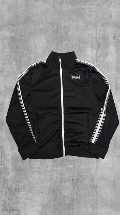 Lonsdale London Trainingsjacke Backprint Schwarz Weiß S