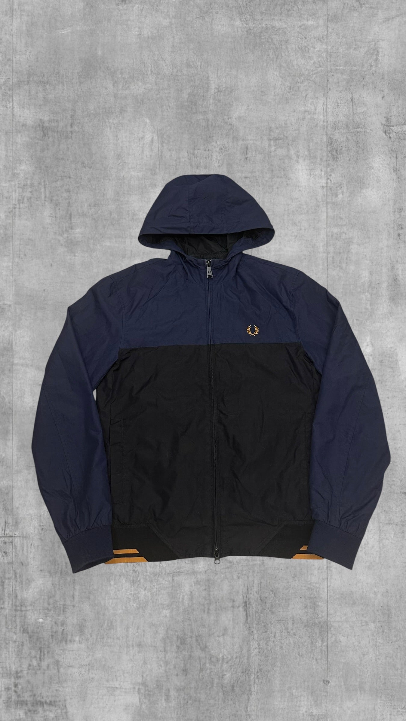 Fred Perry Regenjacke, Übergangsjacke Navy Blau Schwarz S