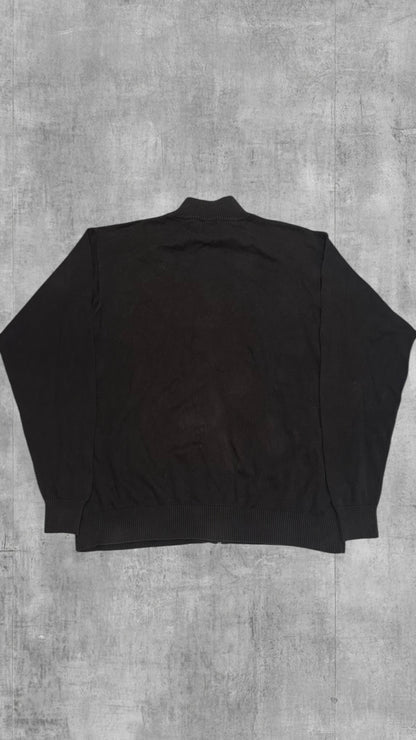 Fred Perry Trainingsjacke Baumwoll Zip Jacke Schwarz XL
