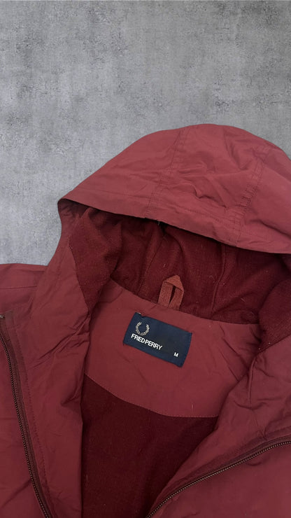 Fred Perry Regenjacke Bomberjacke Weinrot Größe M