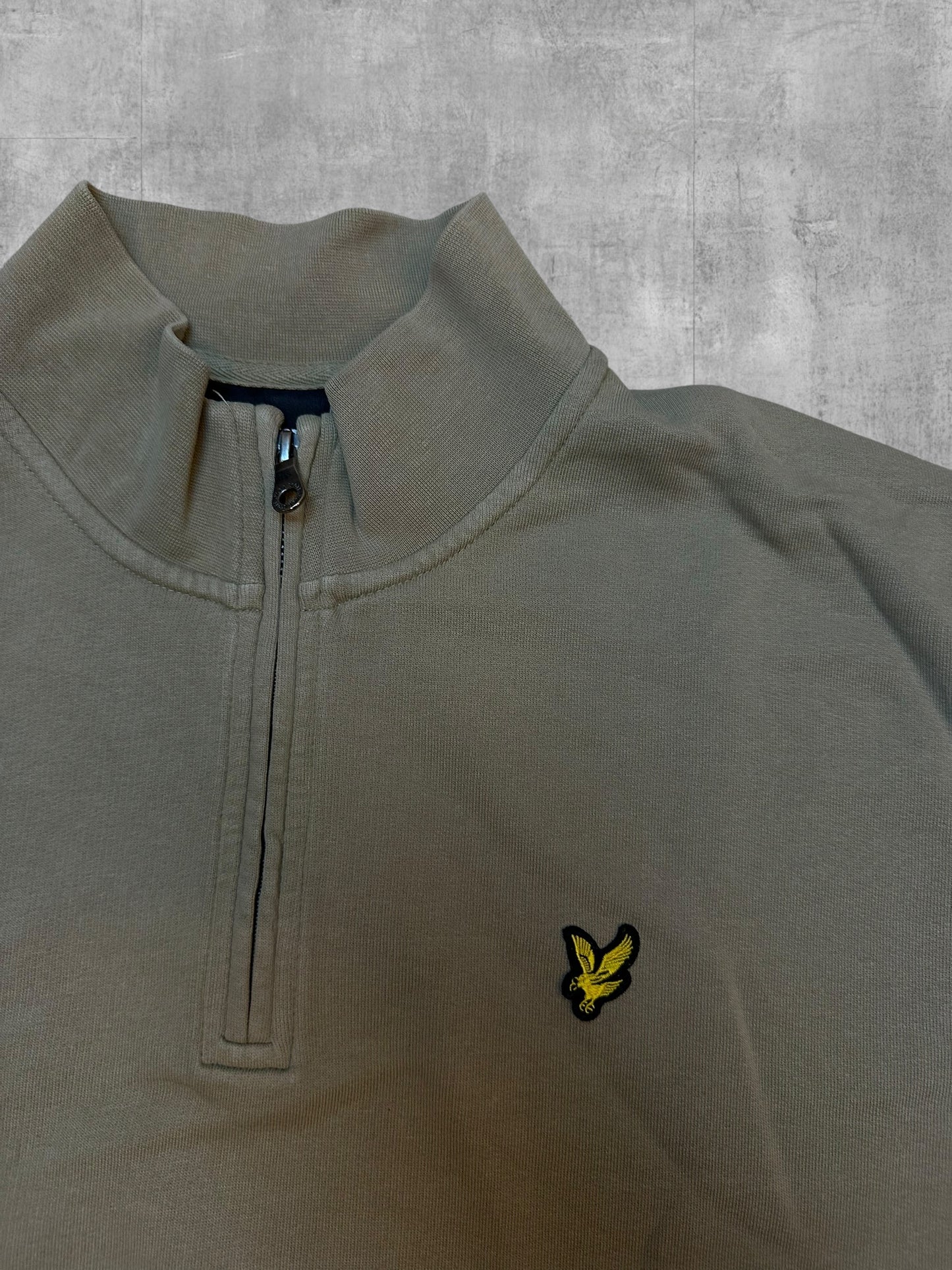 Lyle & Scott Half Quarter Zip Pullover Beige XL