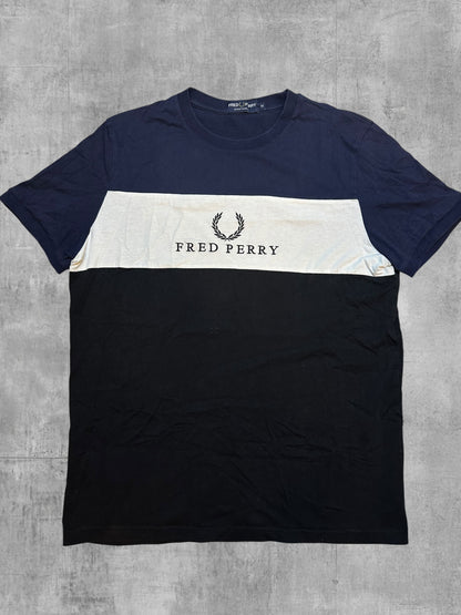 Fred Perry T-shirt Navy Blau Weiß Schwarz M