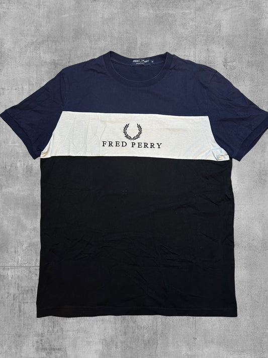 Fred Perry T-shirt Navy Blau Weiß Schwarz M