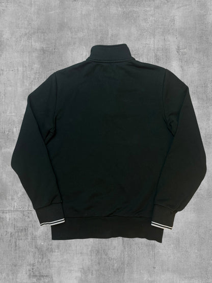 Fred Perry Half / Quarter zip Pullover Dunkelgrün S