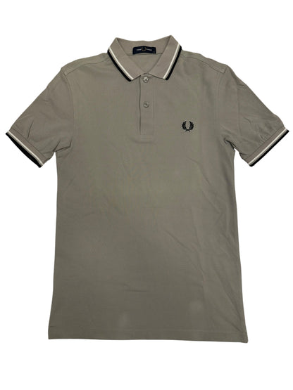Fred Perry Polo Shirt Hellgrau Schwarz XS