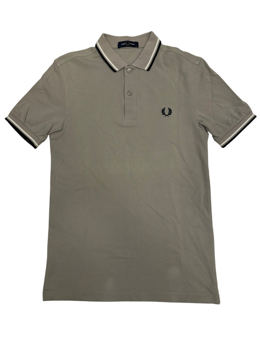 Fred Perry Polo Shirt Hellgrau Schwarz XS