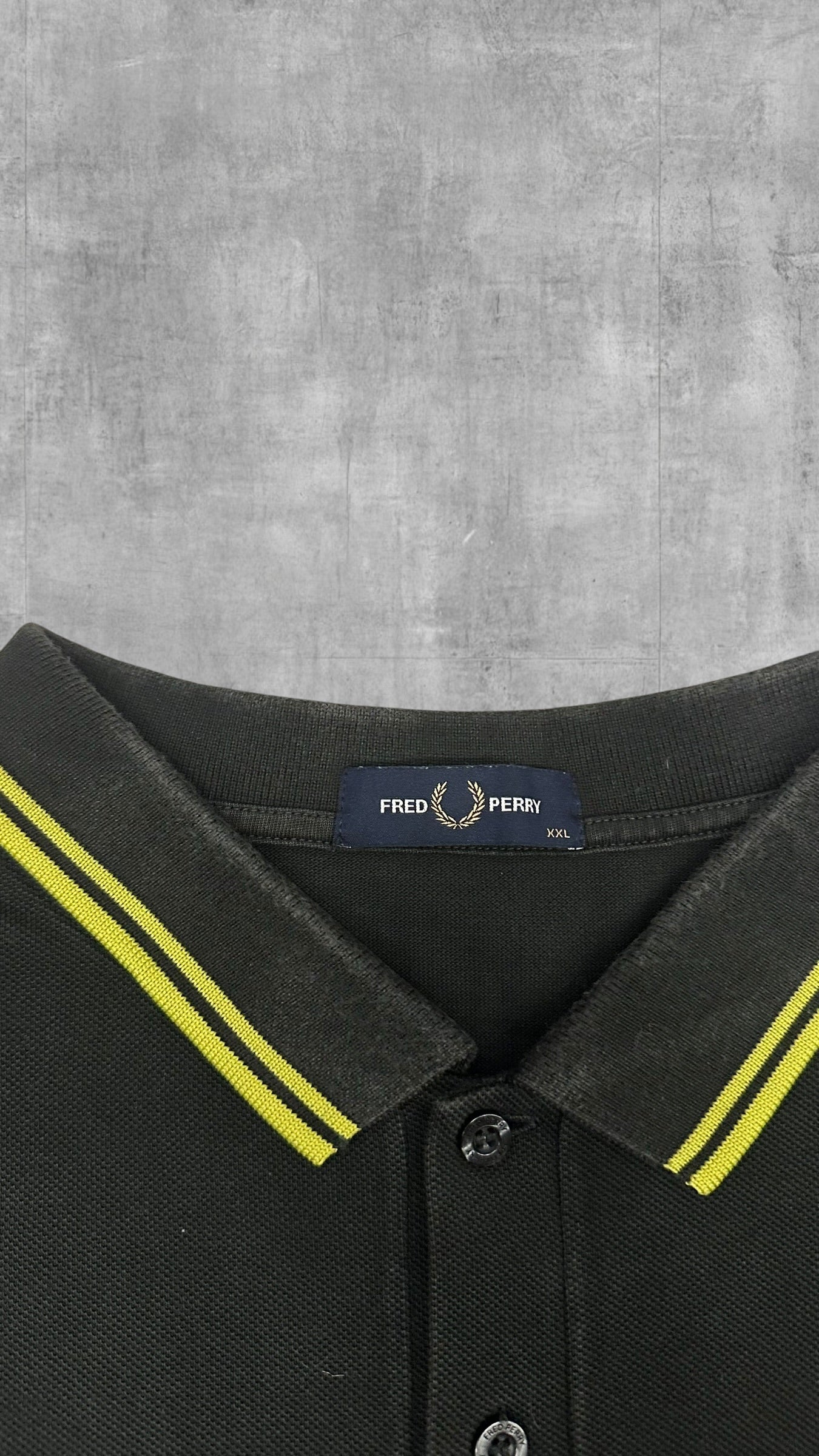 Fred Perry Polo Shirt Schwarzgrün XXL