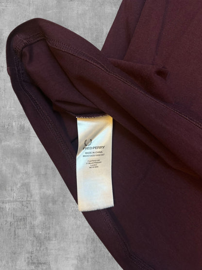 Fred Perry T-shirt Taped Weinrot Weiß M
