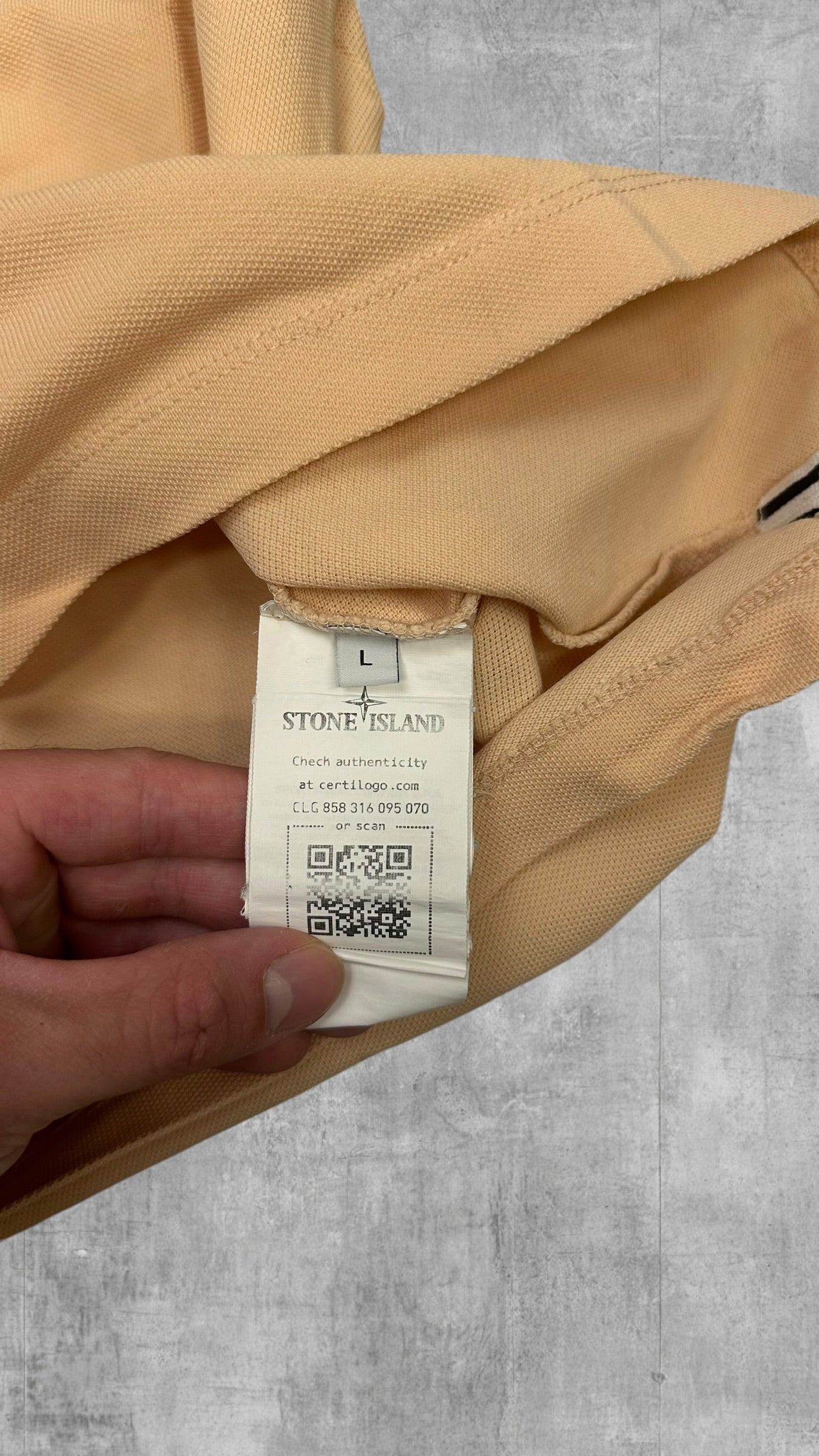 Stone Island Polo Shirt Beige L