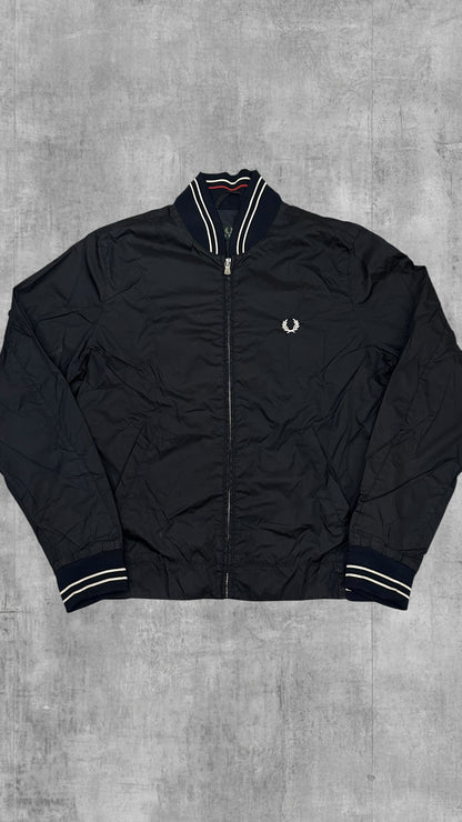 Fred Perry Jacke Windbreaker Dünn Schwarz S