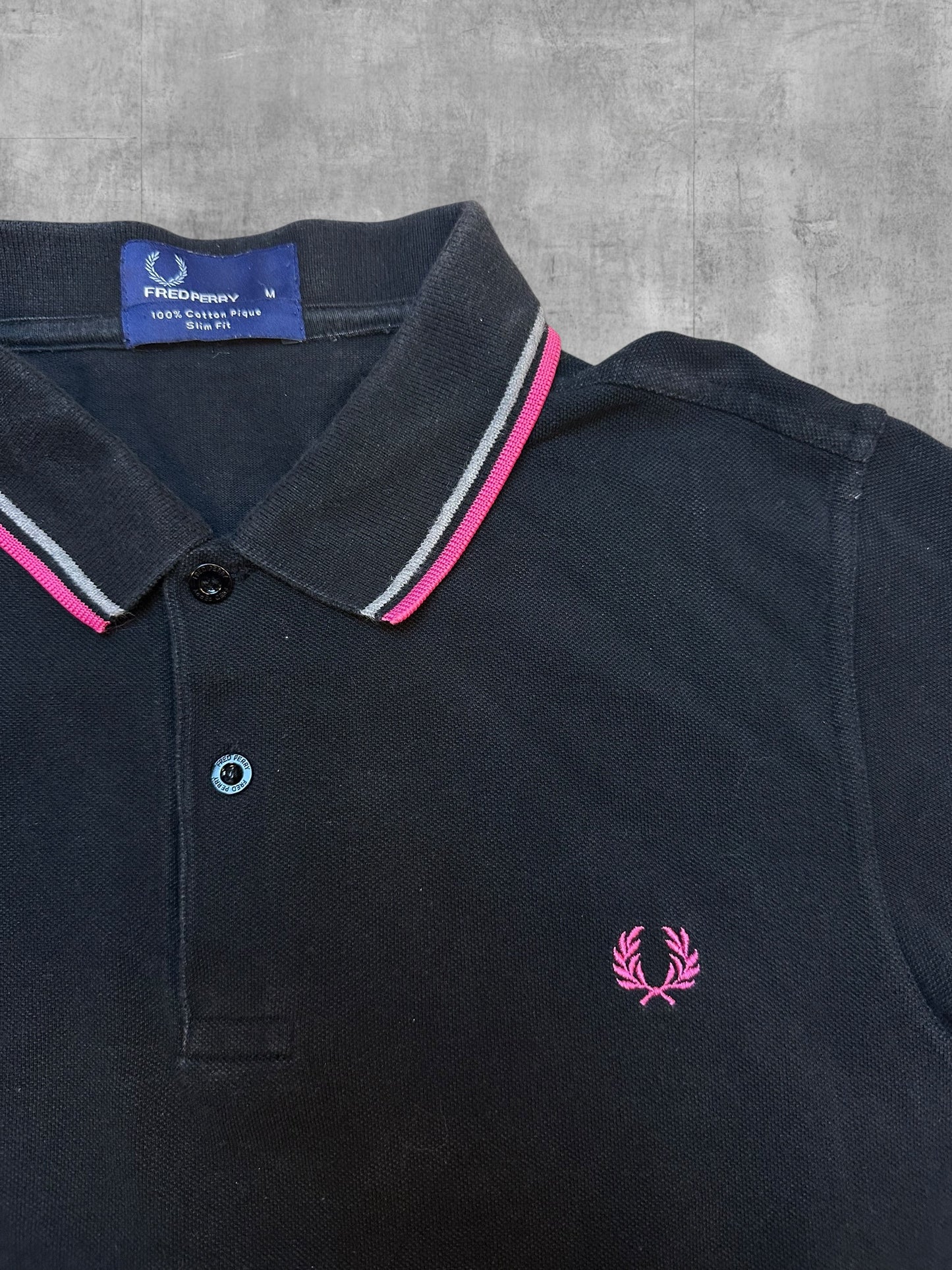 Fred Perry Poloshirt Schwarz M